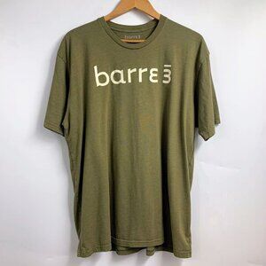 Barre 3 Men's Spellout Logo Crew Neck Cotton Short Sleeve Shirt Size XXL